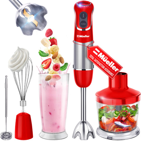 Mueller Multistick 800W batidora de inmersión con motor de cobre para resultados consistentes.