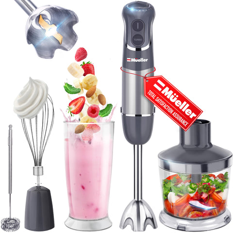Mueller Multistick con motor de cobre de 800 W para mezclar rápidamente.