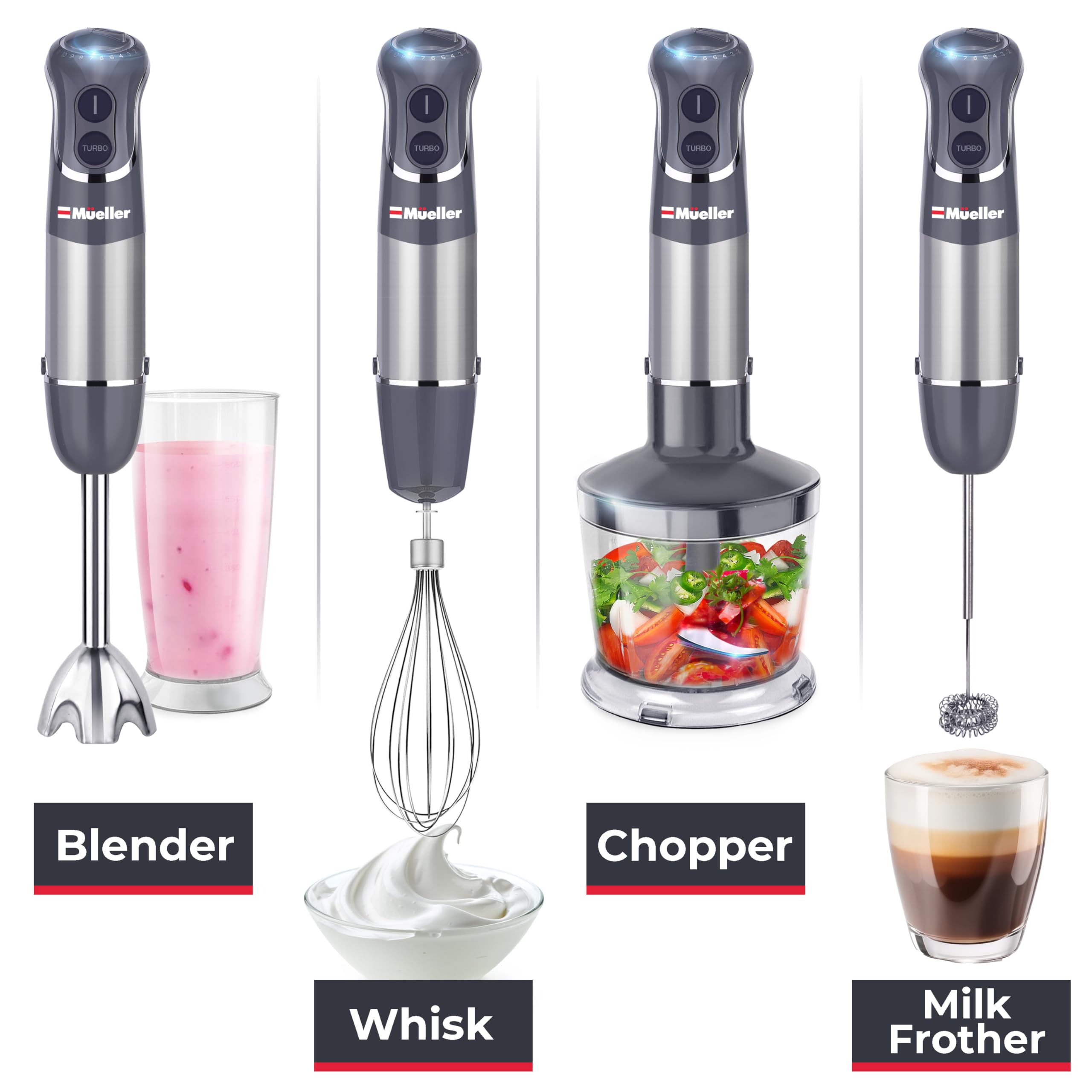 Picadora Mueller Multistick de 16 onzas para picar verduras.