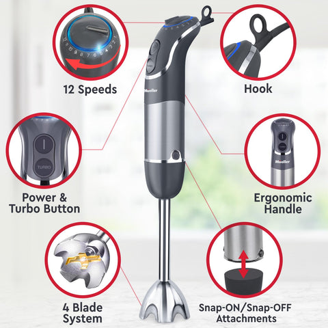 Mueller Multistick ofrece 12 velocidades para lograr texturas distintas.