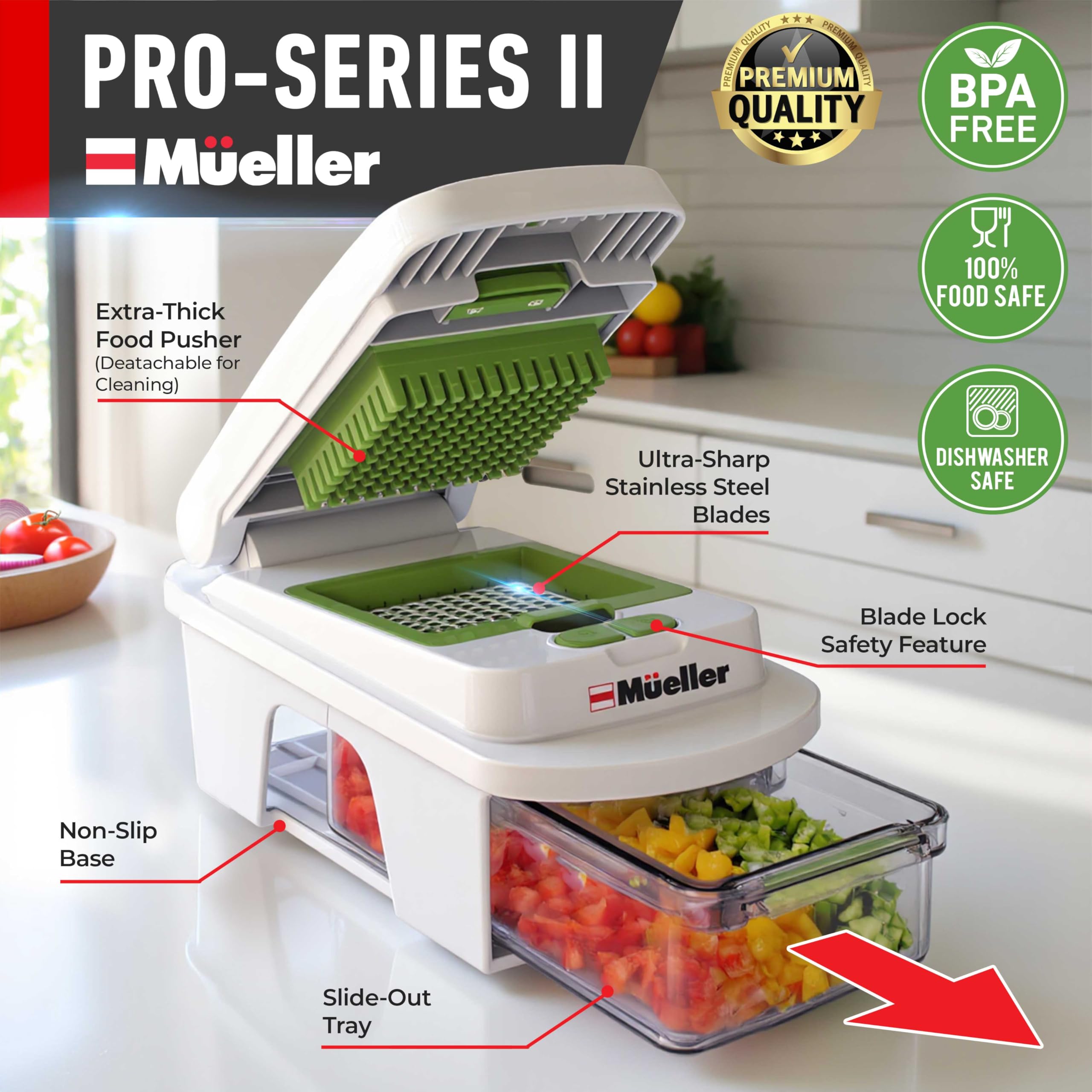 Contenedor integrado Mueller Pro-Series facilita seguridad y limpieza al cortar