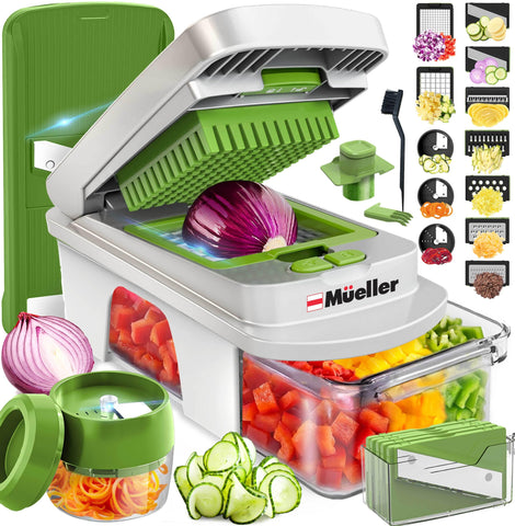 Mueller Pro-Series mandolina con 12 cuchillas para cortes precisos de verduras