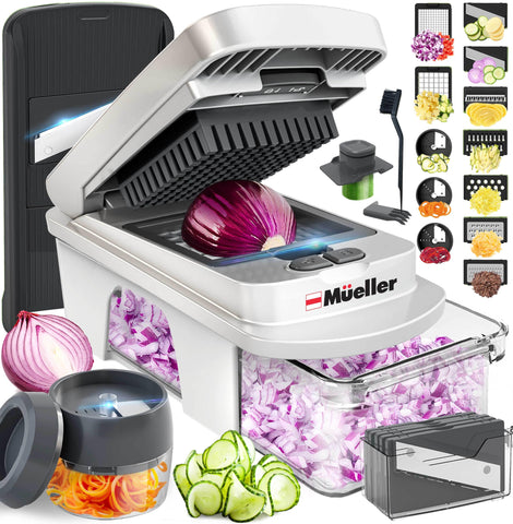 Mueller Pro-Series mandolina 12 cuchillas para rebanar y picar con precisión