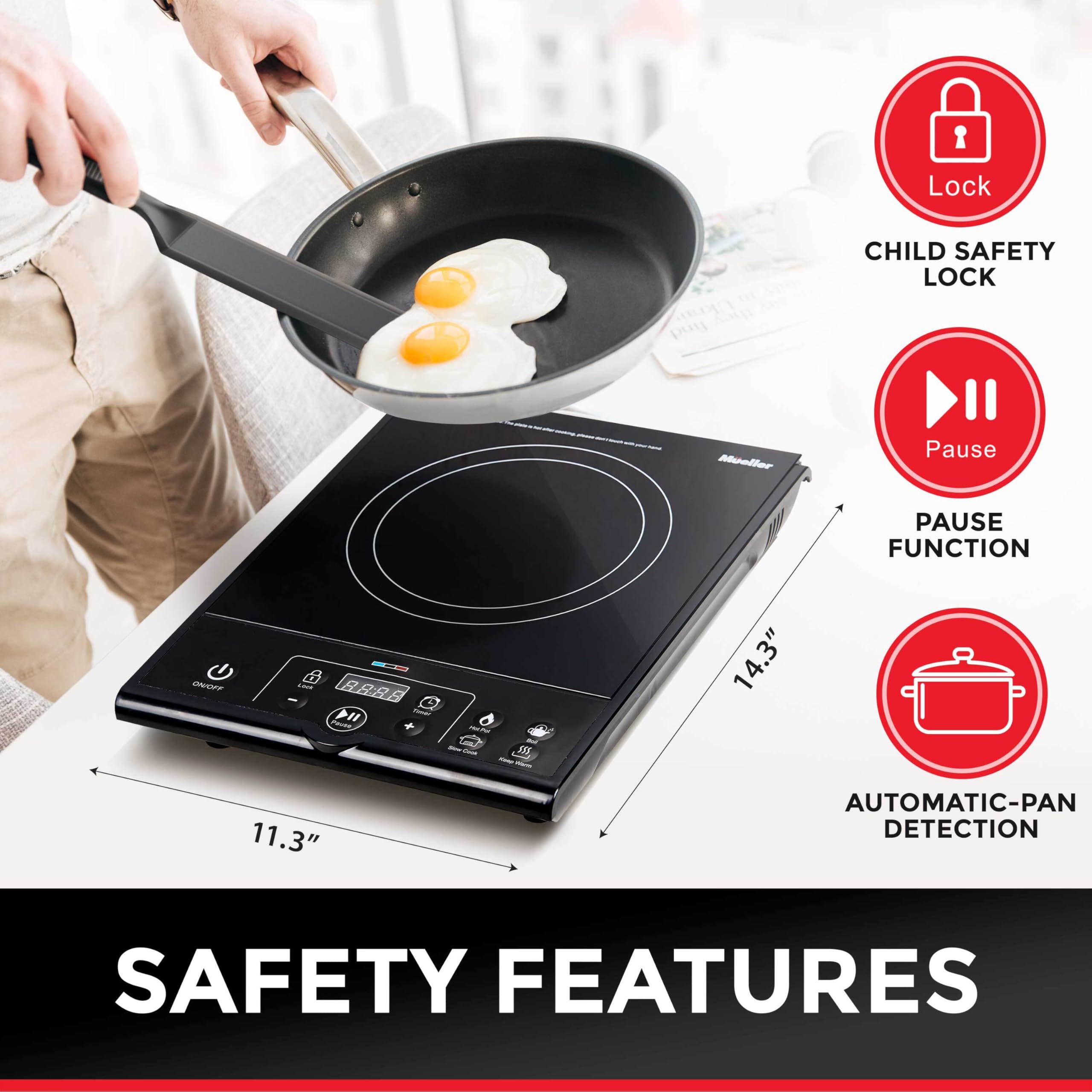 Mueller RapidTherm ocho niveles de potencia para distintas recetas