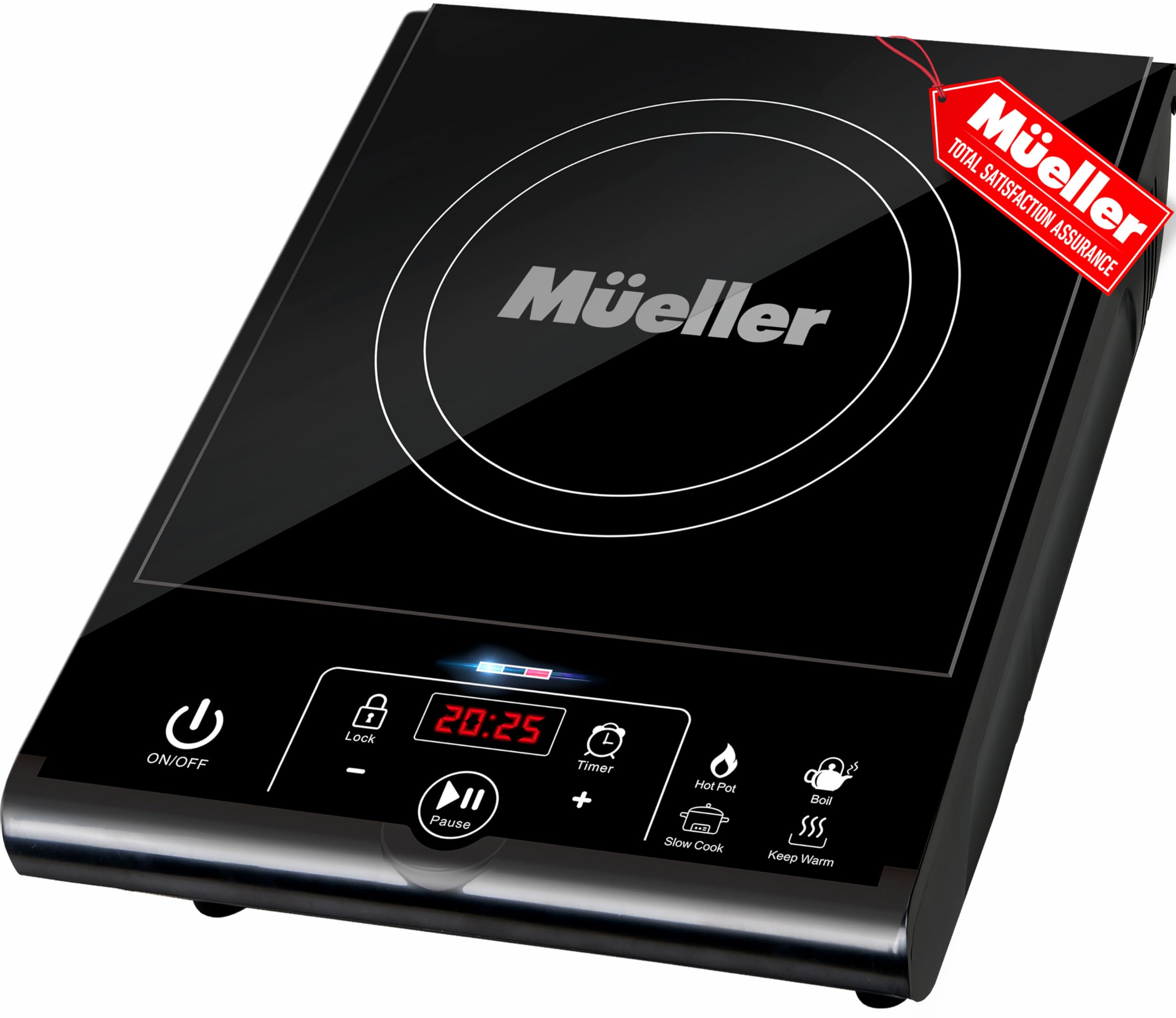 Mueller RapidTherm placa de inducción portátil con panel táctil para cocción rápida