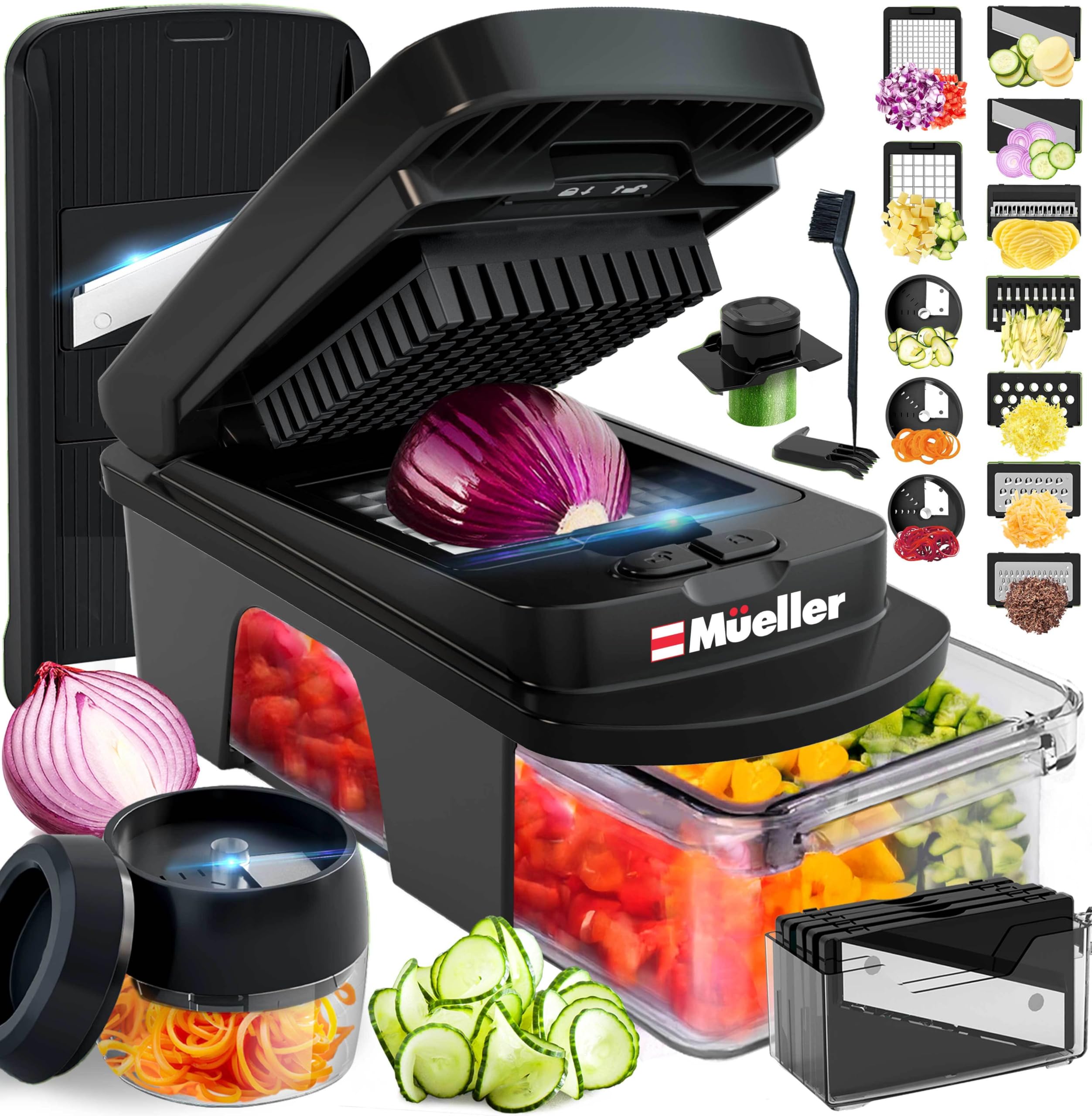 Mueller Ultimate, cortes uniformes con las 12 hojas intercambiables para verduras