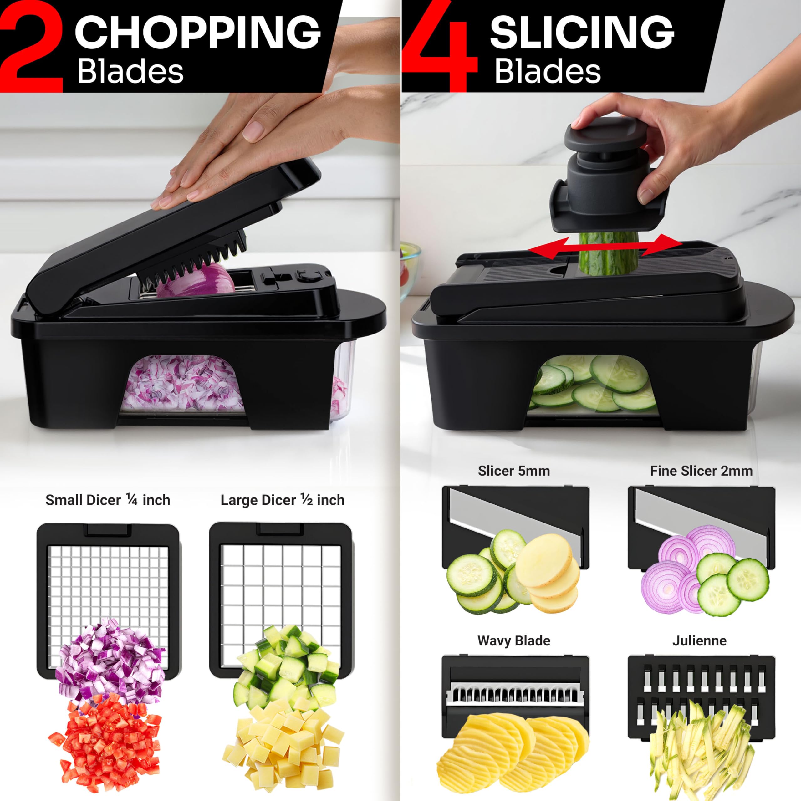 Mueller Ultimate contenedor-alimentos para sujetar y cortar con seguridad