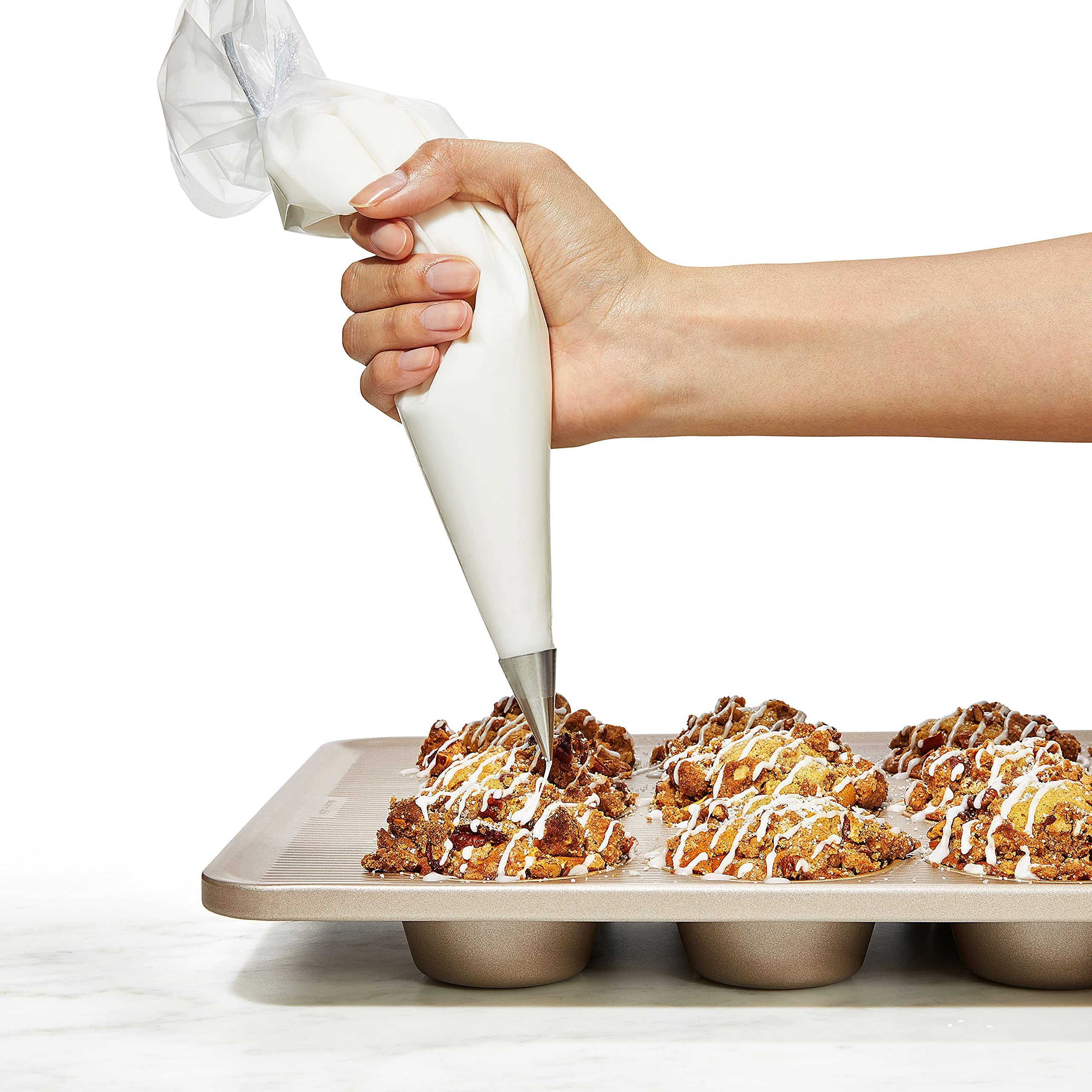 Versátil: para muffins, cupcakes y mini quiches.