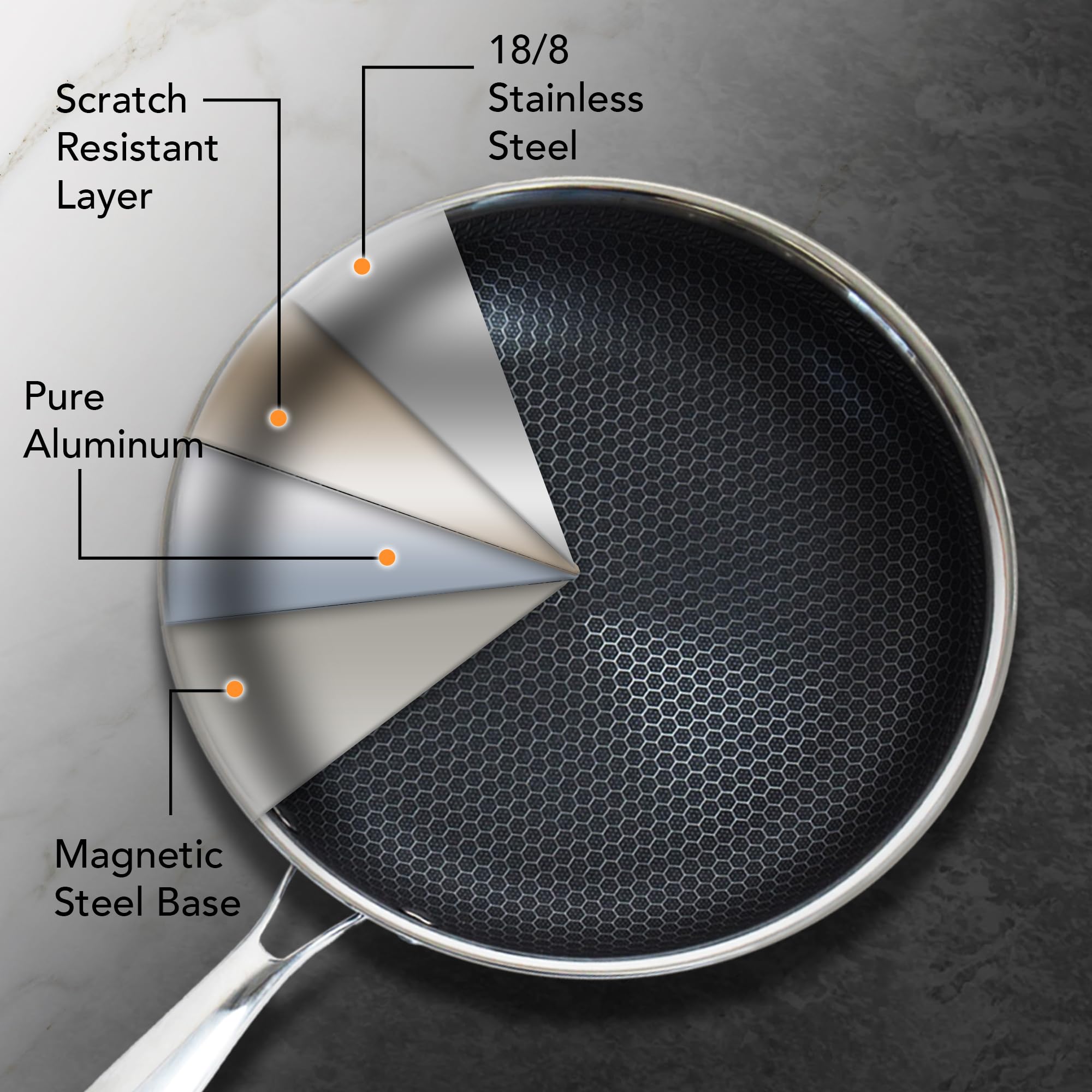 Conjunto Mugaa 3 piezas con tapas de vidrio para controlar el cocinado