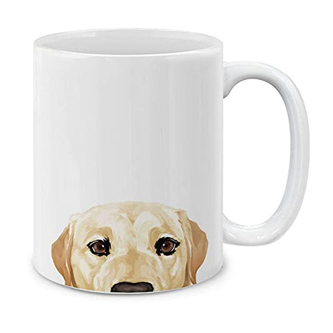 Taza MugBrew crema-labrador, ideal para café matutino en 11 oz.