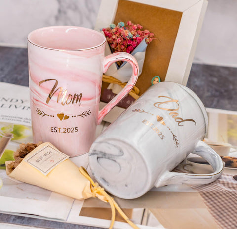 Conjunto Mugpie cerámica 12.5oz, textura única en cada taza.