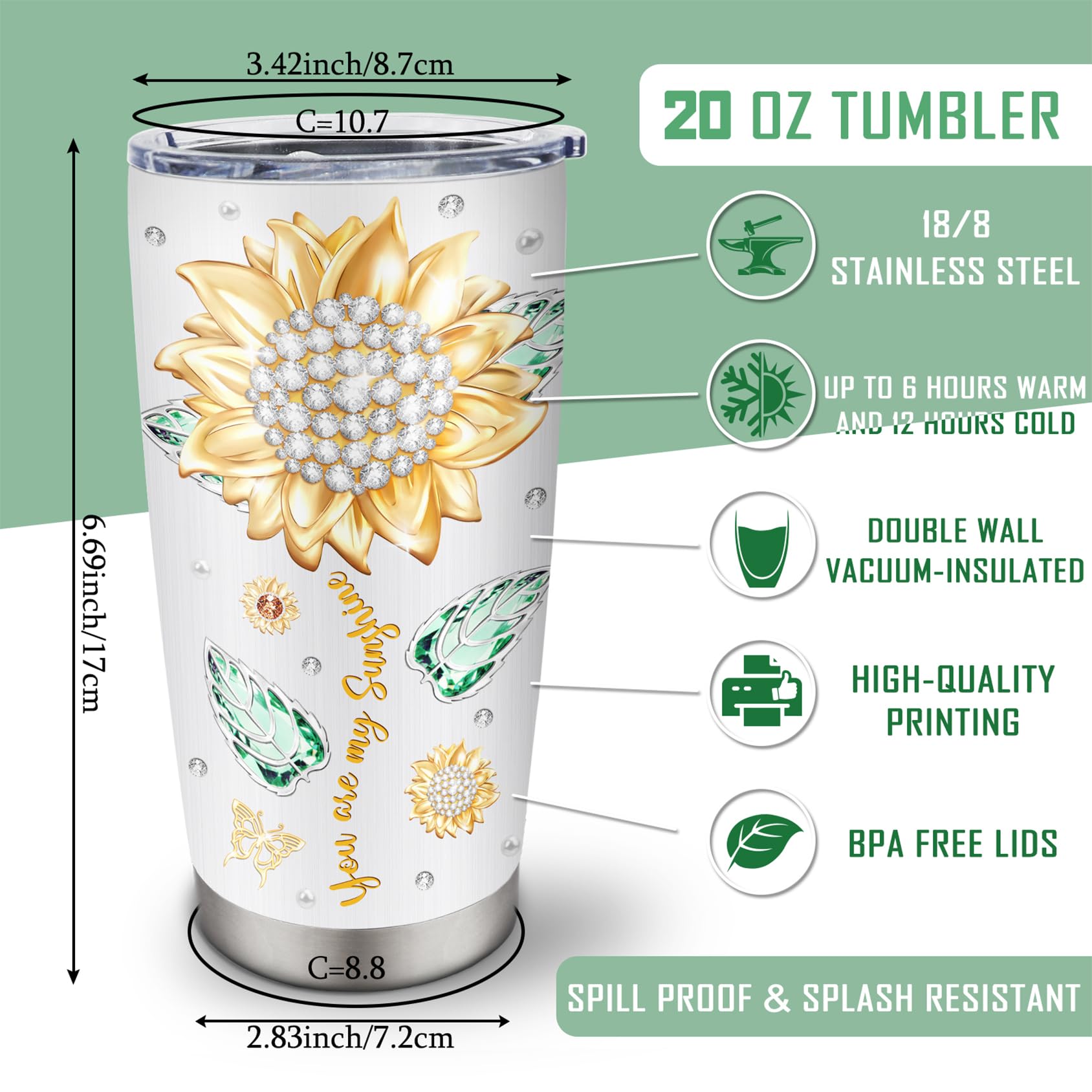 Tapa protectora del tumbler Muilzon 20oz evita derrames durante viajes.