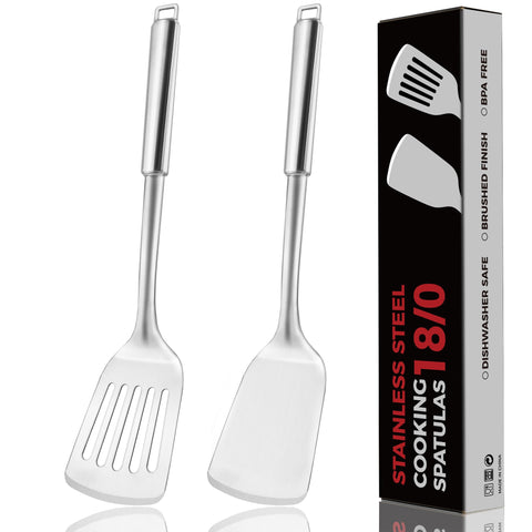 Espátula grande MUJINON de 14.5 pulgadas, ideal para voltear alimentos con control y precisión.