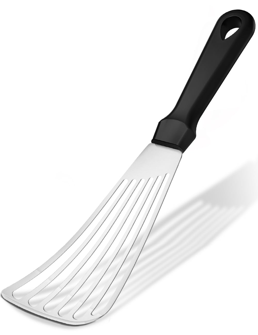 La MUJINON pala-pescado-18-8 acero inoxidable facilita voltear filetes sin esfuerzo.