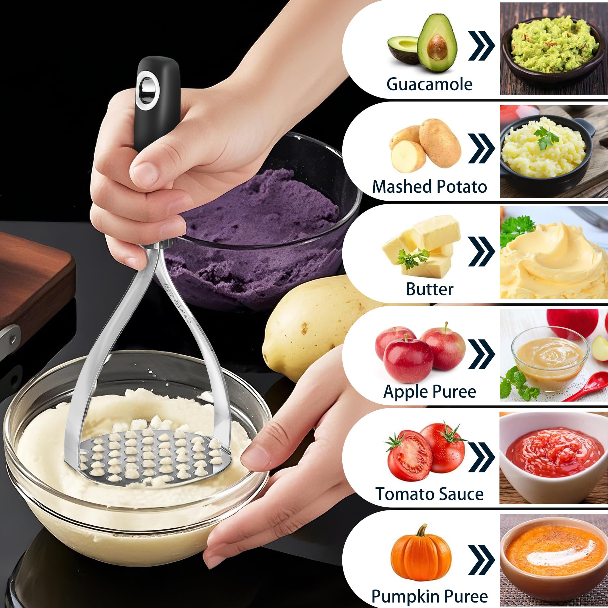 Pack de 2 prensadores MUJINON para puré y verduras