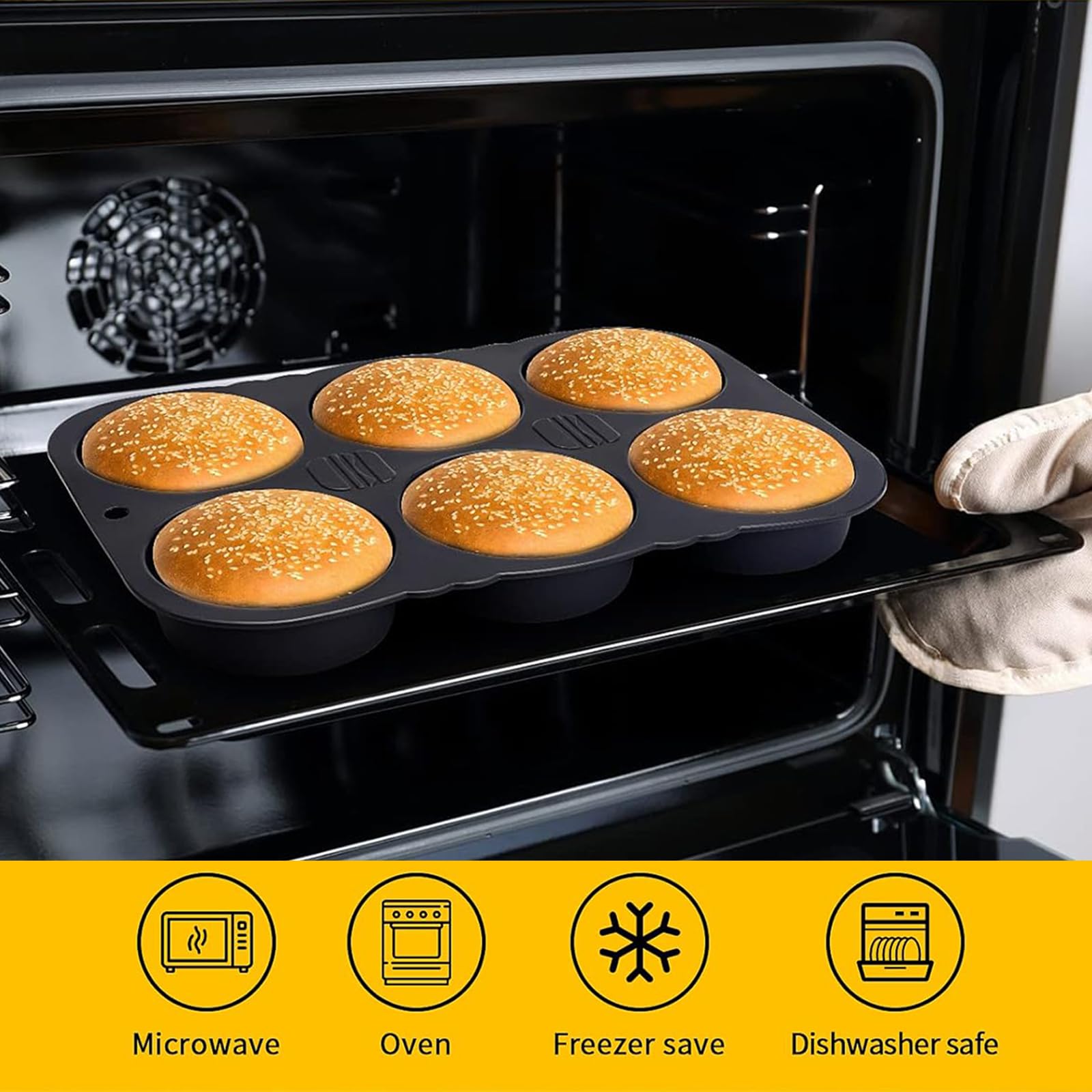 MUJUZE molde silicona resistente a altas temperaturas para horno, microondas y congelador.