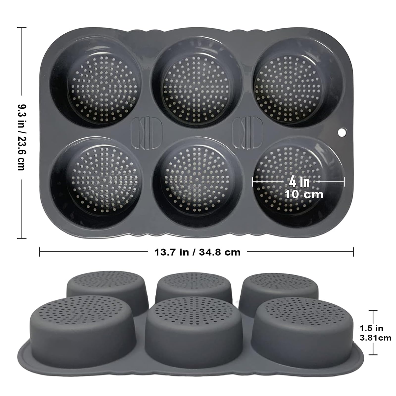 MUJUZE molde con ventilación mejora circulación de aire durante horneado.