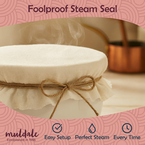 Pudín cerámico Muldale 1 litro, foco en horno, resistente y estable para steaming.