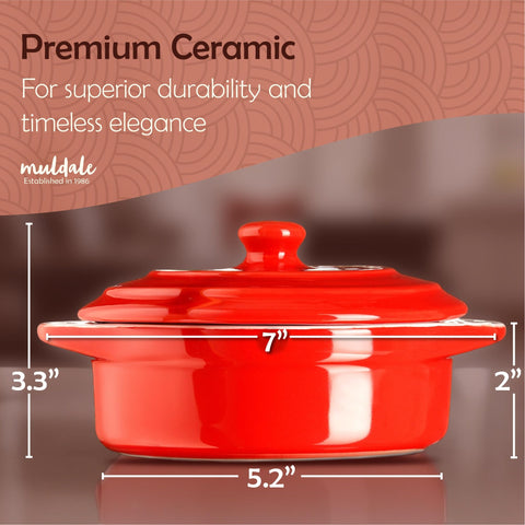 Muldale set para reuniones, diseño rojo que decora la mesa.