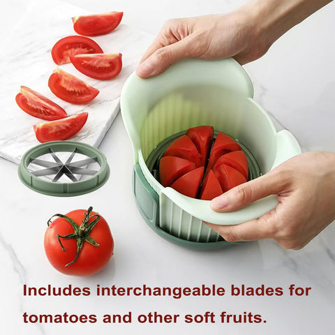 Mulire cortador de manzanas con hoja para tomates para cortes uniformes.