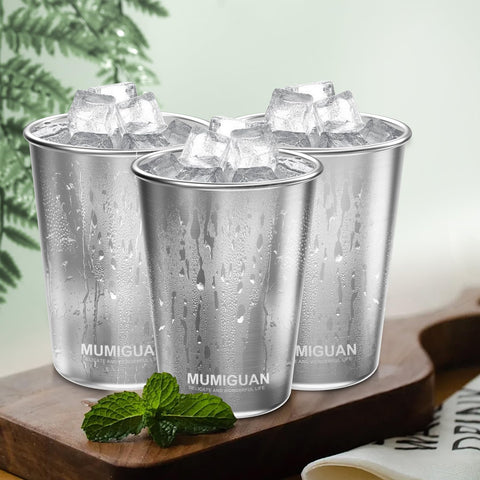 Vaso de acero inoxidable MUMIGUAN, gran durabilidad para uso diario.