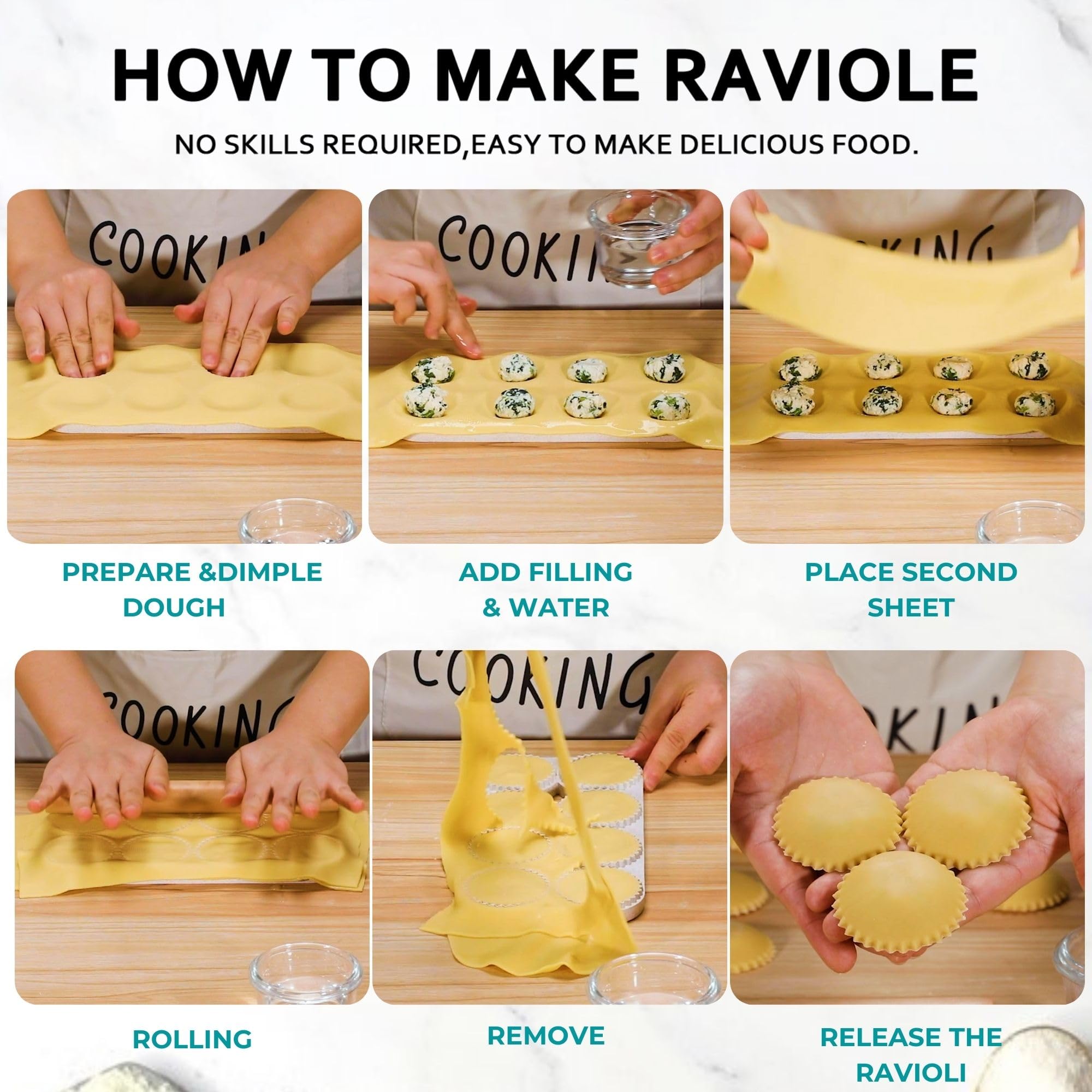 Contenido del kit MUMSUNG para ravioli casero.
