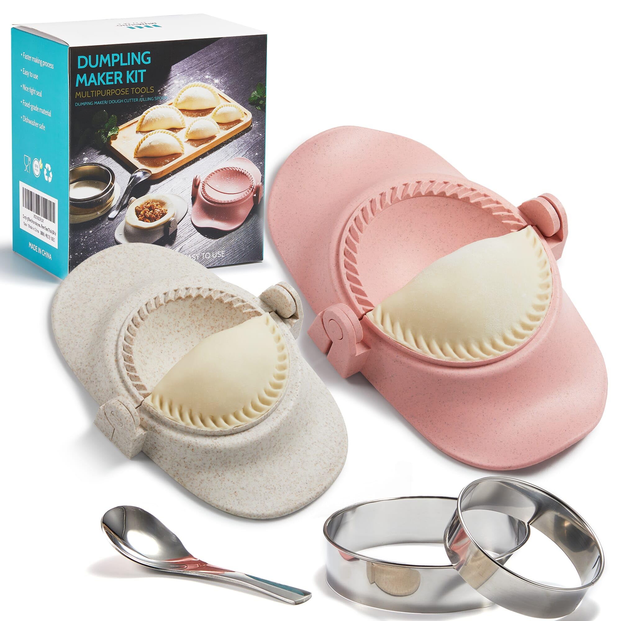 Prensa MUMSUNG para empanadas con sello uniforme y bordes definidos.