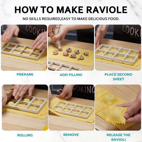Juego de cocina MUMSUNG para masa, ravioli y galletas en casa.