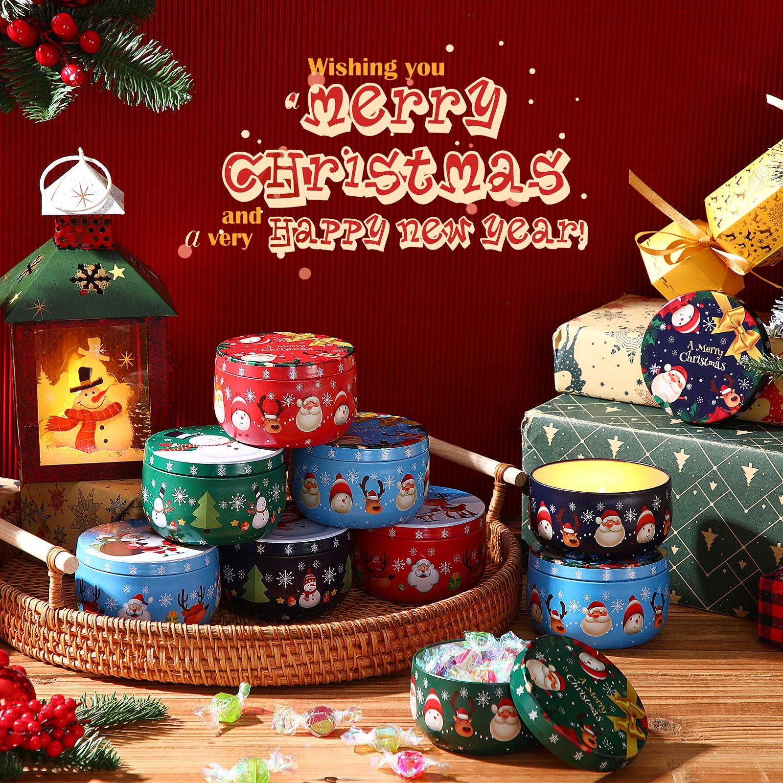 Mumufy latas diseño retro Navidad