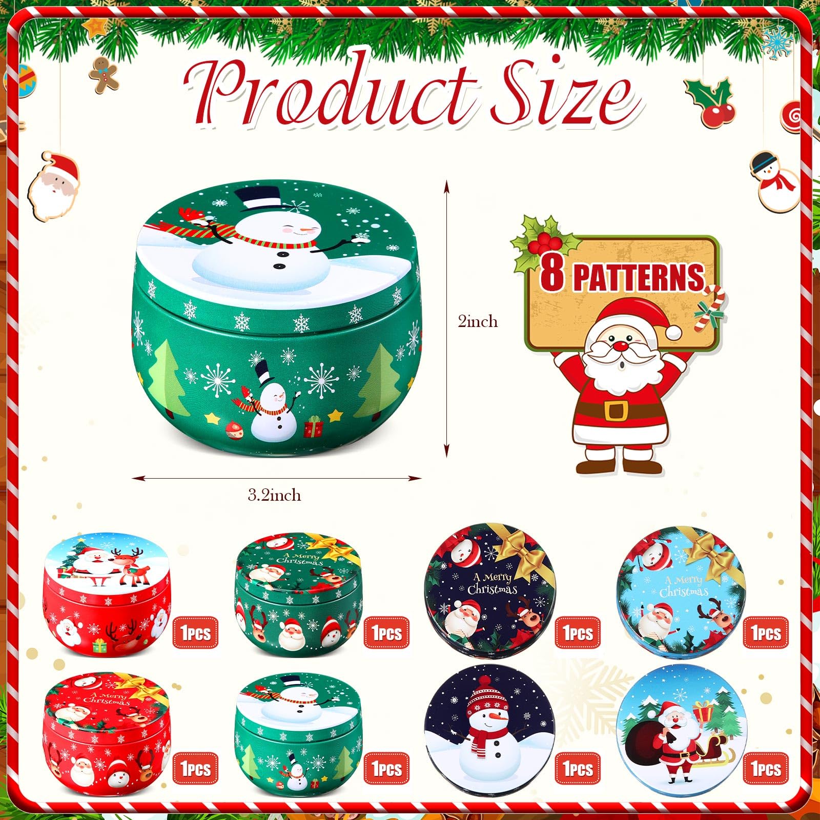 Mumufy latas metal para dulces y galletas con frescura