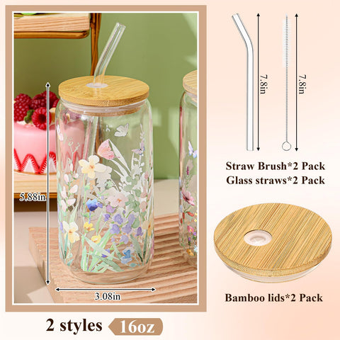 Vaso Mumufy muestra el diseño floral frontal, perfecto para hogar y oficina.