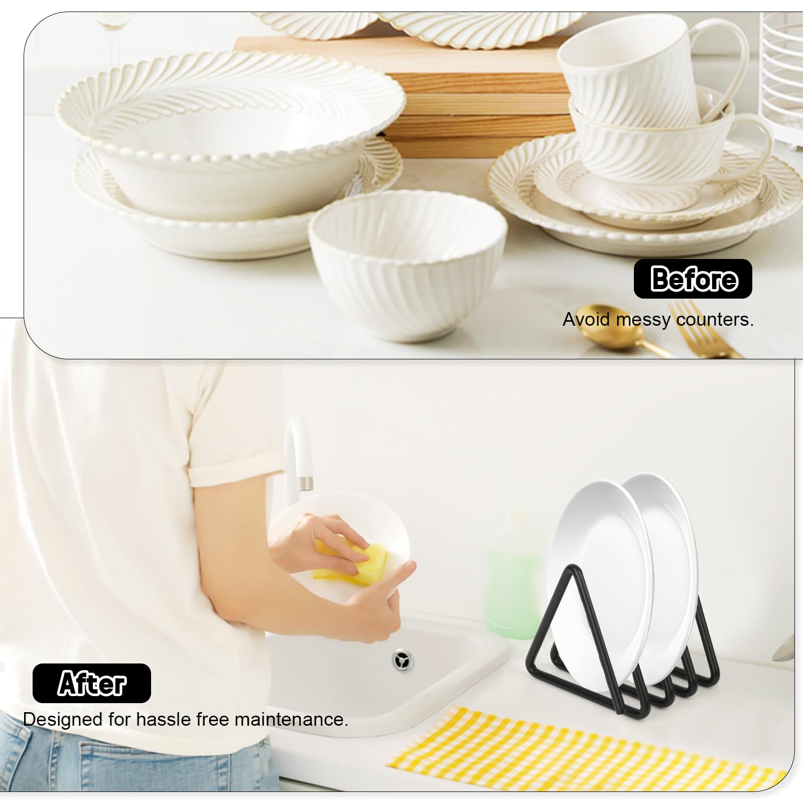Muomdid diseño triangular compacto ideal para rincones de la cocina.