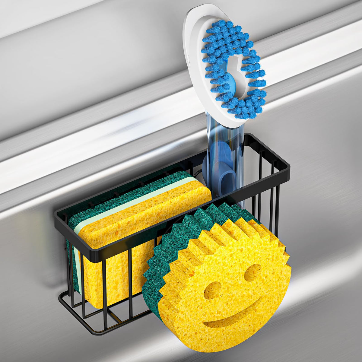MURLONG porta-esponja-sonriente para lavabo, facilita secado rápido