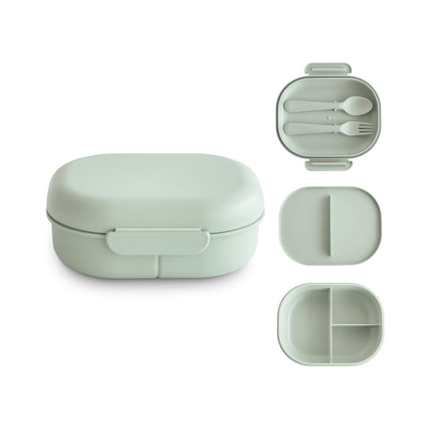 Mushie Kids Bento con tres compartimentos para porciones organizadas y fáciles de usar.