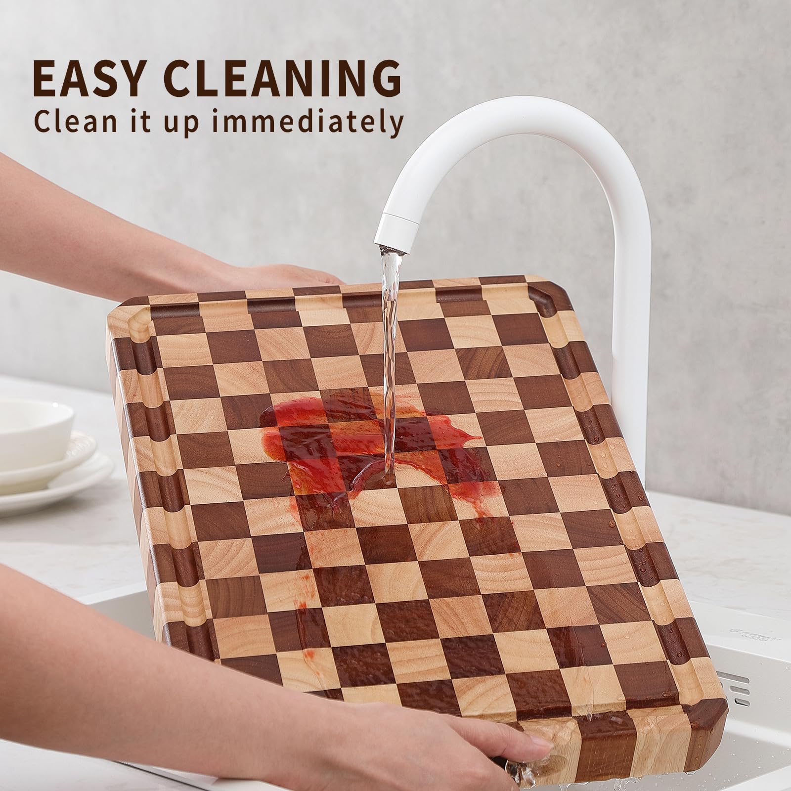 Musifan tabla de Acacia, ideal para carnes, quesos y productos frescos.