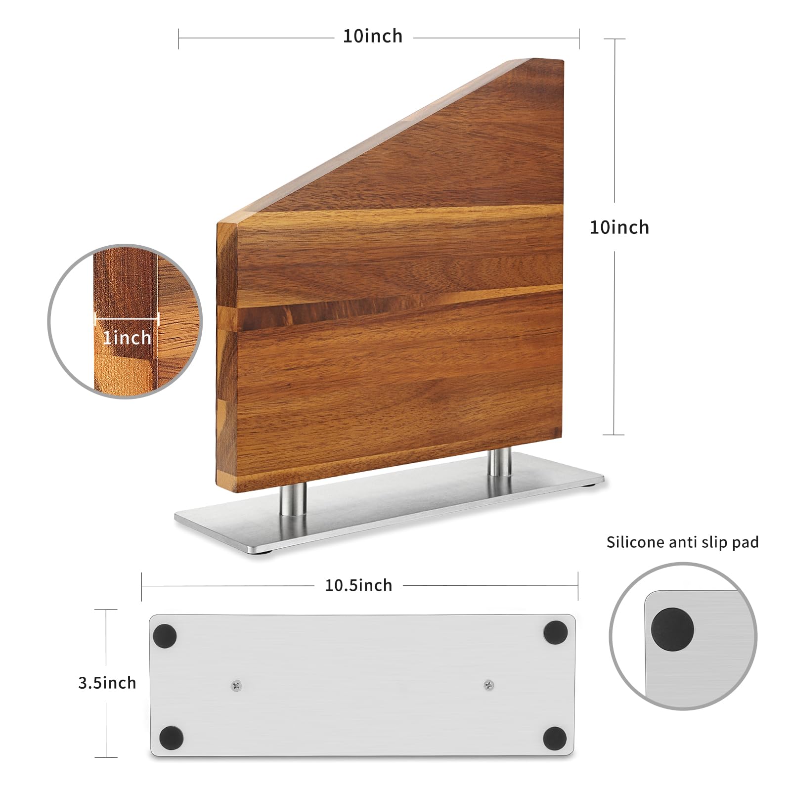 Musifan textura cálida de la madera de acacia.