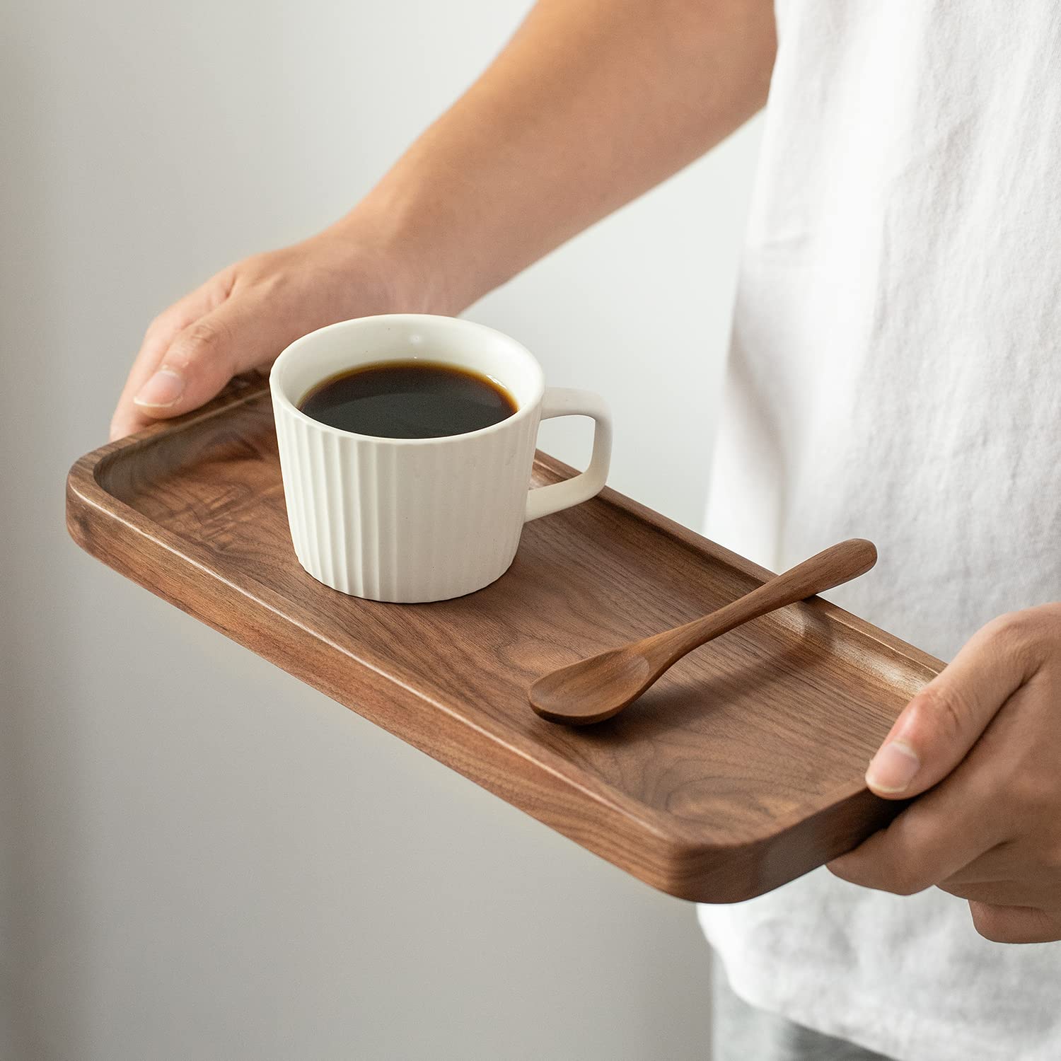 Uso doméstico u oficina, decorativa y práctica con nogal natural