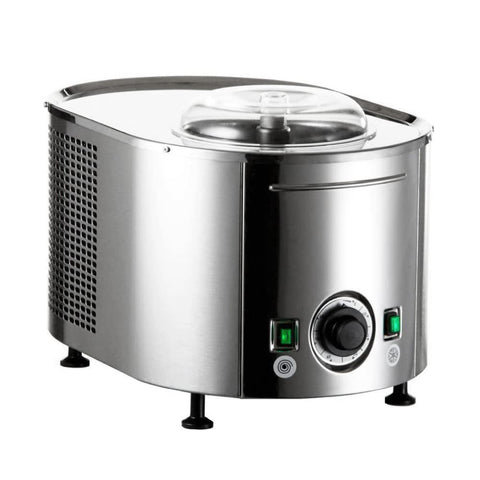 Musso Lussino muestra el recipiente de acero inoxidable para higiene y limpieza fáciles