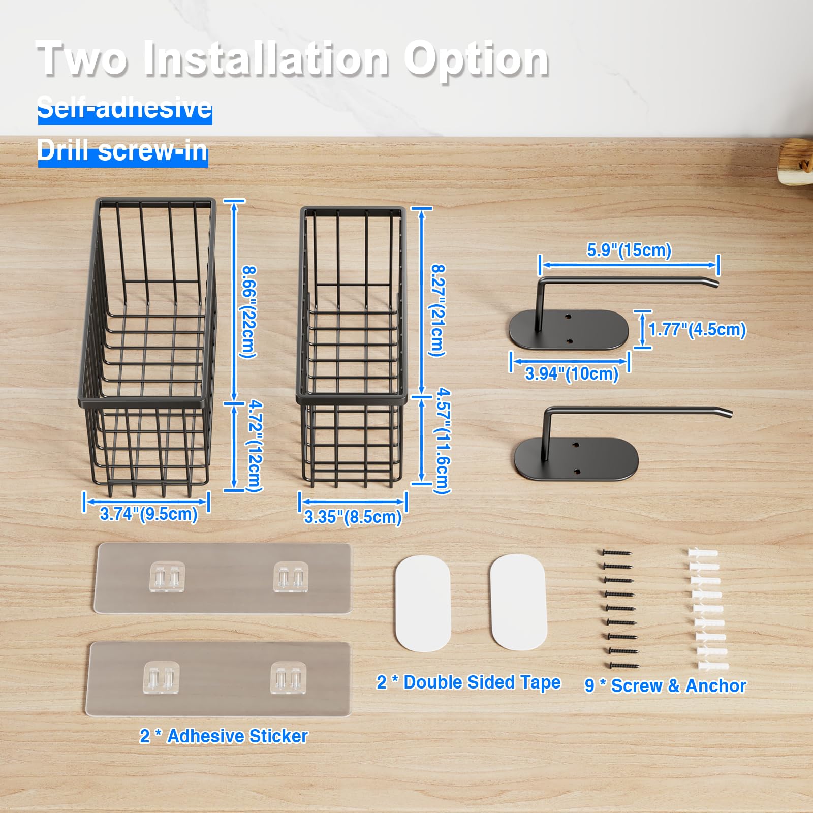 Kit de tornillos Mustorn para montaje robusto en la pared.