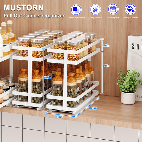Mustorn organizador-especias para armario ofrece gran capacidad de almacenamiento.