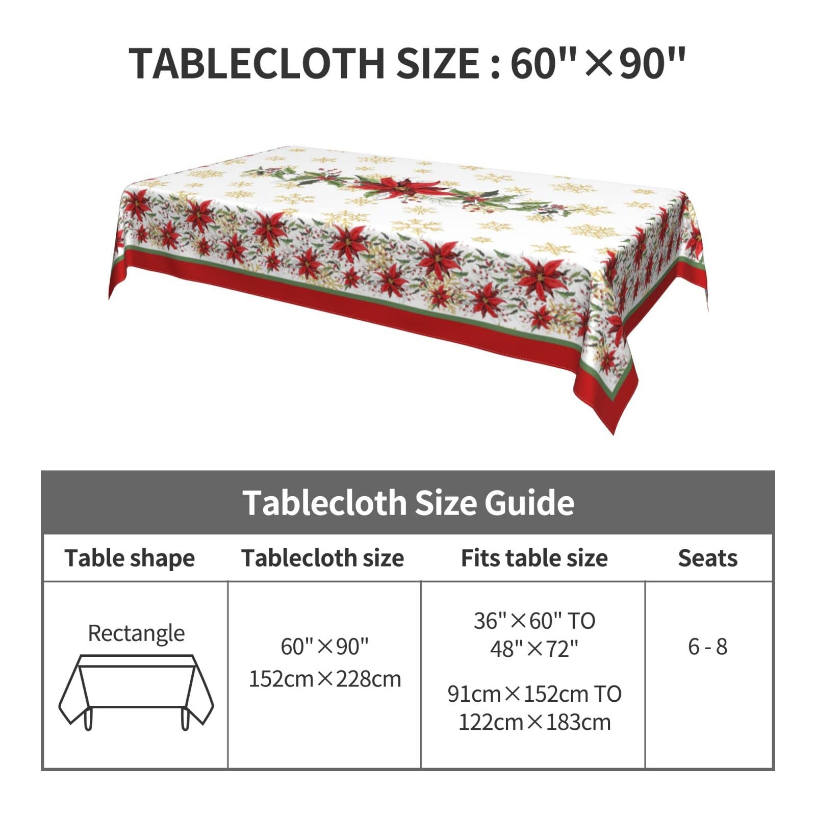 Mantel Mutakin ambiente acogedor navidad, decoración cálida para sala y comedor.