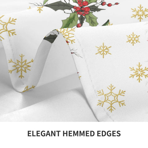 Mantel Mutakin detalle flor copos nieve, crea centro de mesa elegante.
