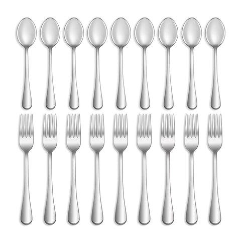 Mutnitt cubiertos 16 piezas para cena con acabado espejo, mesa elegante y duradera.