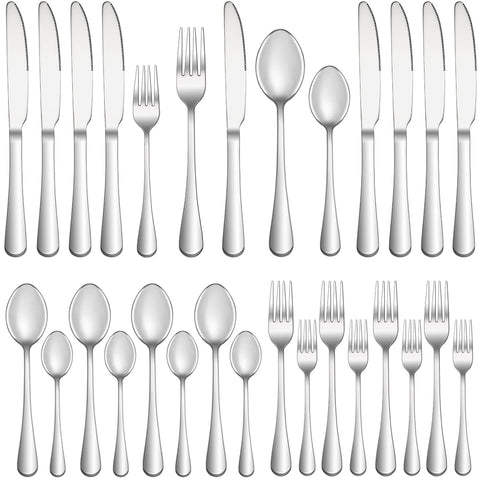 MUTNITT cubiertos 20 piezas para 4, acabado espejo, ideal para cenas formales