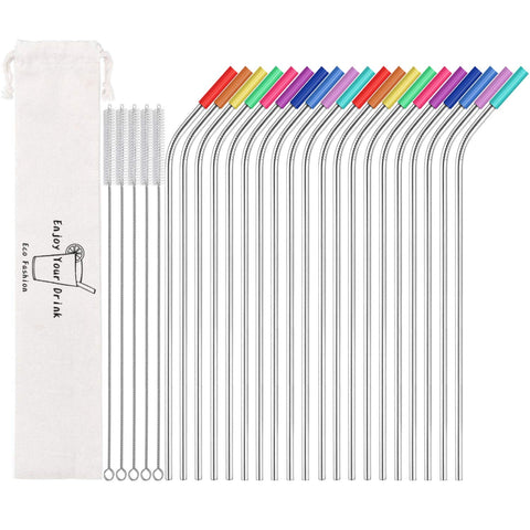 Mutnitt pajillas de acero inoxidable curvadas de 10.5 pulgadas para bebidas