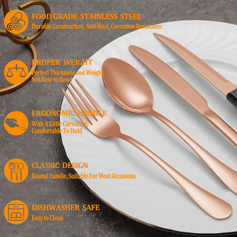 Tenedores de cena MUTNITT en oro rosado para comidas formales