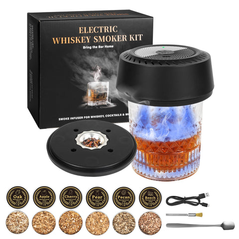 Mutouhe kit ahumador eléctrico para whisky, presentación de regalo elegante.