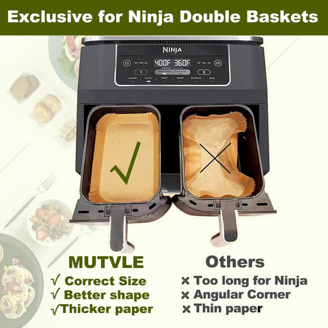 Mutvle papel pergamino para Ninja DZ201, facilita la limpieza tras cocinar.