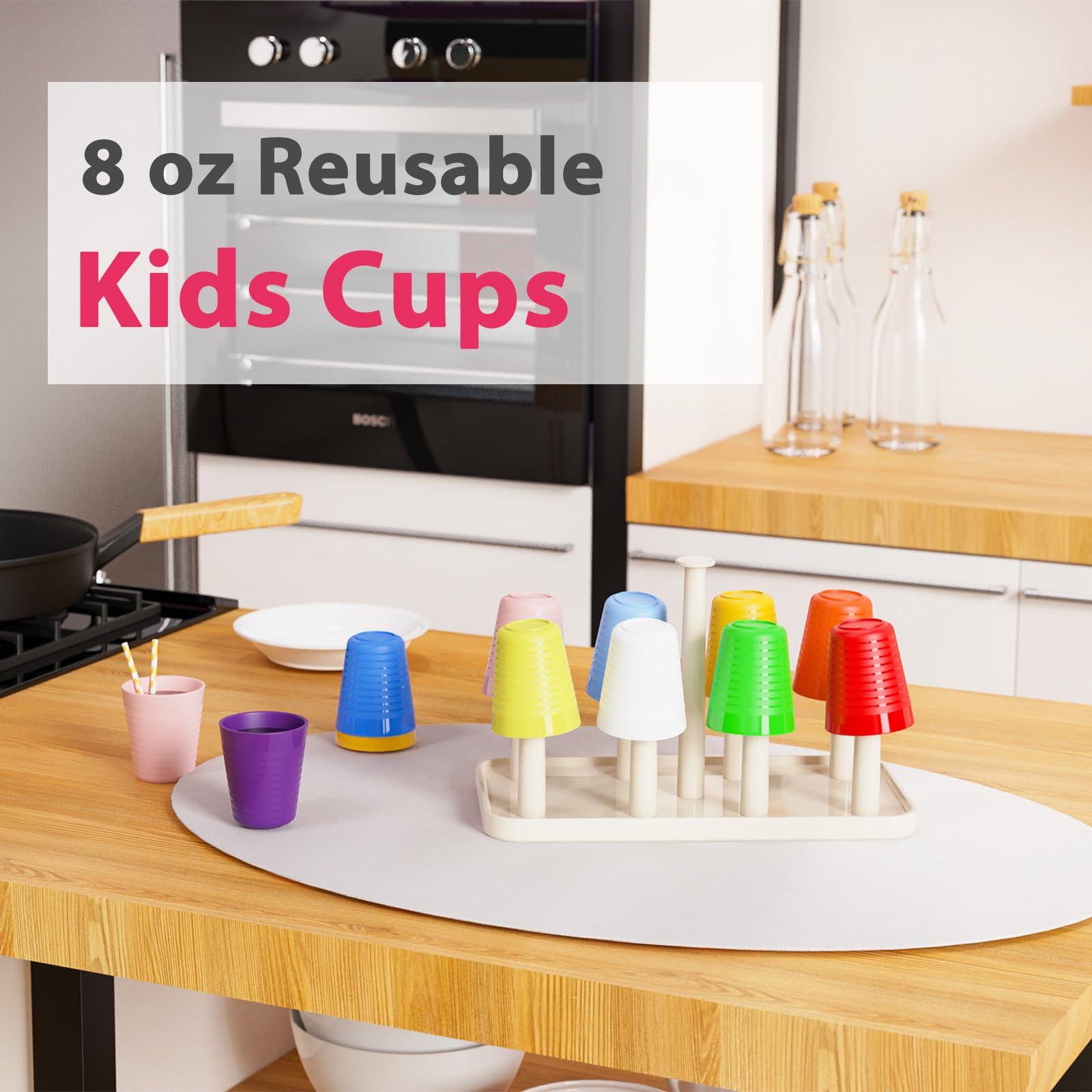 Vasos Muulaii aptos para lavavajillas y microondas, fácil limpieza