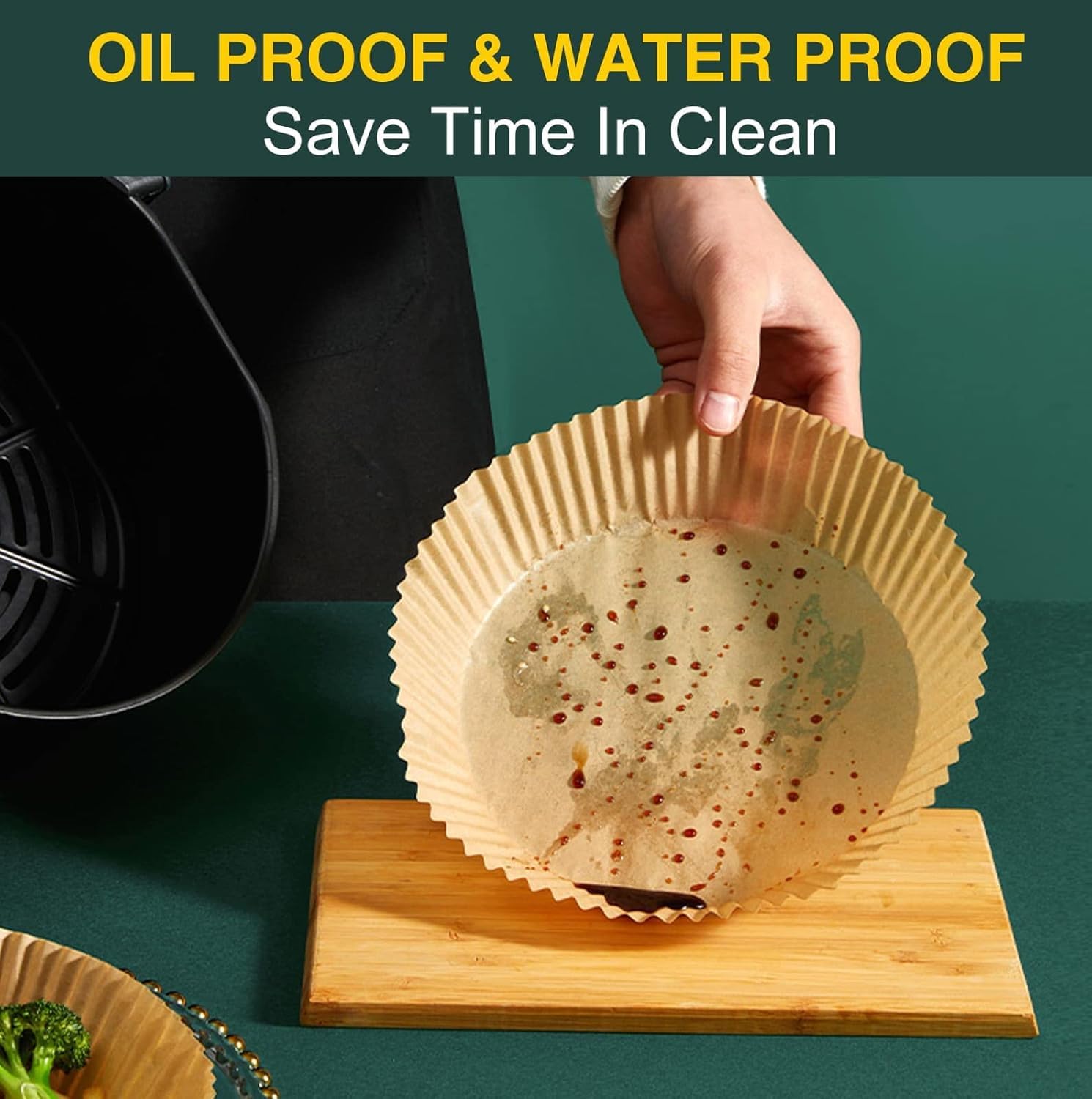 MUOOMU papel resistente al aceite y al agua, mantiene alimentos secos.